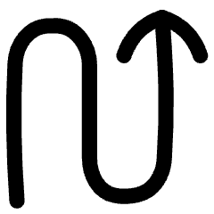 Line Arrow Curvy Up Right Icon from Flex Line Set