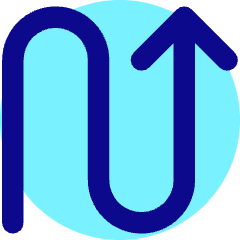 Line Arrow Curvy Up Right Icon from Core Pop Set