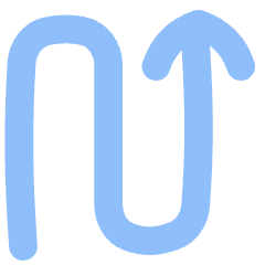 Line Arrow Curvy Up Right Icon from Flex Flat Set