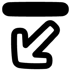 Line Arrow Diagonal Bottom Left Icon from Plump Remix Set