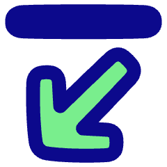 Line Arrow Diagonal Bottom Left Icon from Plump Pop Set