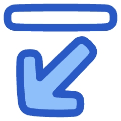 Line Arrow Diagonal Bottom Left Icon from Plump Duo Set