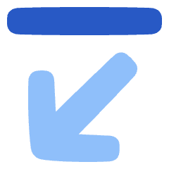 Line Arrow Diagonal Bottom Left Icon from Plump Flat Set