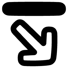 Line Arrow Diagonal Bottom Right Icon from Plump Remix Set