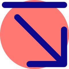 Line Arrow Diagonal Bottom Right Icon from Core Pop Set