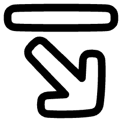 Line Arrow Diagonal Bottom Right Icon from Plump Line Set
