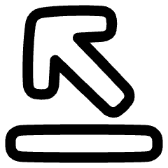Line Arrow Diagonal Top Left Icon from Plump Line Set