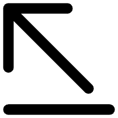 Line Arrow Diagonal Top Left Icon from Core Remix Set