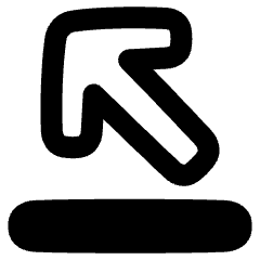 Line Arrow Diagonal Top Left Icon from Plump Remix Set