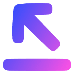 Line Arrow Diagonal Top Left Icon from Plump Gradient Set