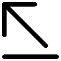Line Arrow Diagonal Top Left Icon from Core Line Set