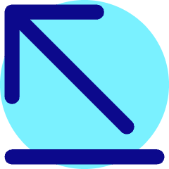 Line Arrow Diagonal Top Left Icon from Core Pop Set