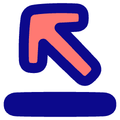 Line Arrow Diagonal Top Left Icon from Plump Pop Set