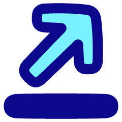 Line Arrow Diagonal Top Right Icon from Plump Pop Set