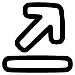 Line Arrow Diagonal Top Right Icon from Plump Line Set