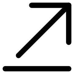 Line Arrow Diagonal Top Right Icon from Core Line Set