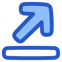 Line Arrow Diagonal Top Right Icon from Plump Duo Set