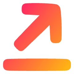 Line Arrow Diagonal Top Right Icon from Plump Gradient Set