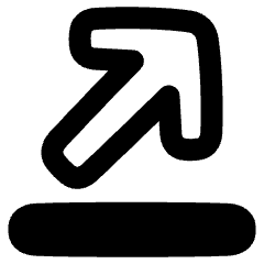 Line Arrow Diagonal Top Right Icon from Plump Remix Set