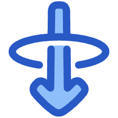 Line Arrow Elipse Down Icon from Plump Duo Set