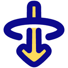 Line Arrow Elipse Down Icon from Plump Pop Set