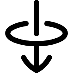 Line Arrow Elipse Down Icon from Flex Line Set