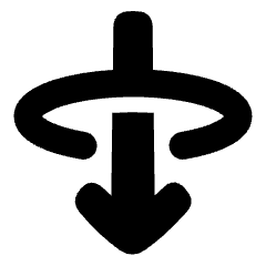 Line Arrow Elipse Down Icon from Plump Solid Set