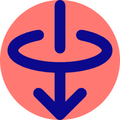 Line Arrow Elipse Down Icon from Core Pop Set