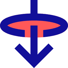 Line Arrow Elipse Down Icon from Sharp Pop Set