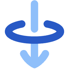 Line Arrow Elipse Down Icon from Flex Flat Set