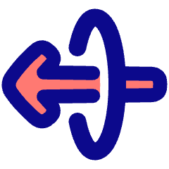 Line Arrow Elipse Left Icon from Plump Pop Set