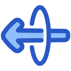 Line Arrow Elipse Left Icon from Plump Duo Set