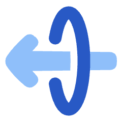 Line Arrow Elipse Left Icon from Plump Flat Set