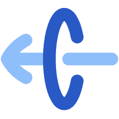 Line Arrow Elipse Left Icon from Flex Flat Set