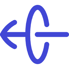 Line Arrow Elipse Left Icon from Flex Duo Set
