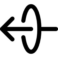 Line Arrow Elipse Left Icon from Core Line Set