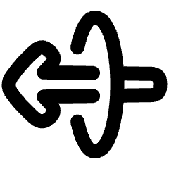 Line Arrow Elipse Left Icon from Plump Remix Set