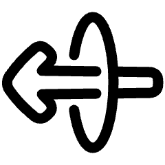 Line Arrow Elipse Left Icon from Plump Line Set