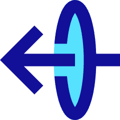 Line Arrow Elipse Left Icon from Sharp Pop Set