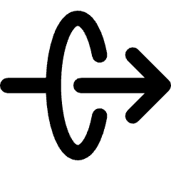 Line Arrow Elipse Right Icon from Core Remix Set
