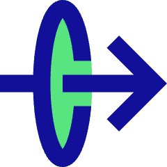 Line Arrow Elipse Right Icon from Sharp Pop Set
