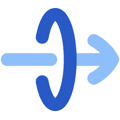 Line Arrow Elipse Right Icon from Flex Flat Set
