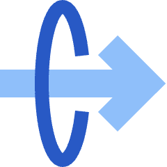 Line Arrow Elipse Right Icon from Sharp Flat Set
