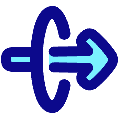 Line Arrow Elipse Right Icon from Plump Pop Set