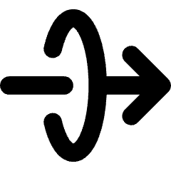 Line Arrow Elipse Right Icon from Core Solid Set