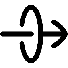 Line Arrow Elipse Right Icon from Flex Line Set