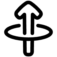 Line Arrow Elipse Up Icon from Plump Line Set