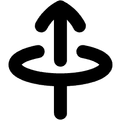 Line Arrow Elipse Up Icon from Flex Solid Set