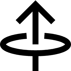 Line Arrow Elipse Up Icon from Sharp Line Set
