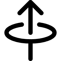 Line Arrow Elipse Up Icon from Core Line Set